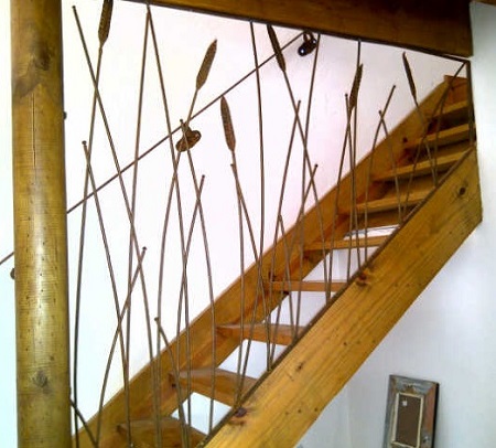 Bullrush wrought iron balustrade