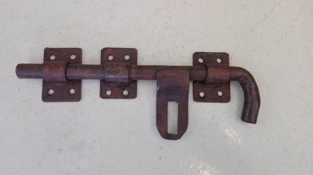 Wrought iron double door latch