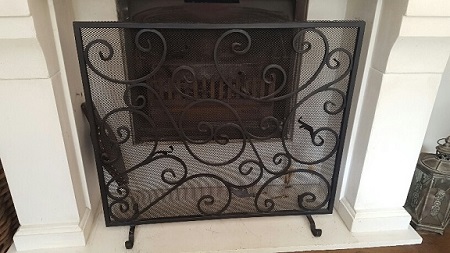 Georgina wrought iron fire screen